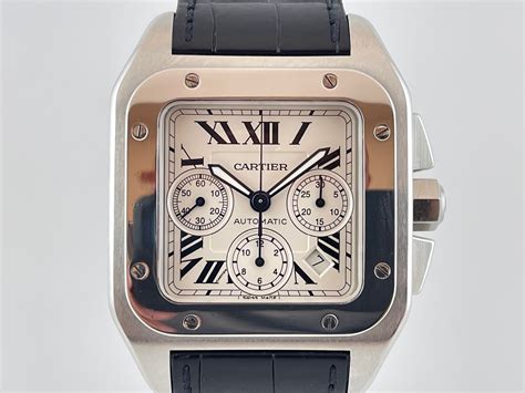 cartier santos 100 chronograph 2740|cartier santos 100 best buy.